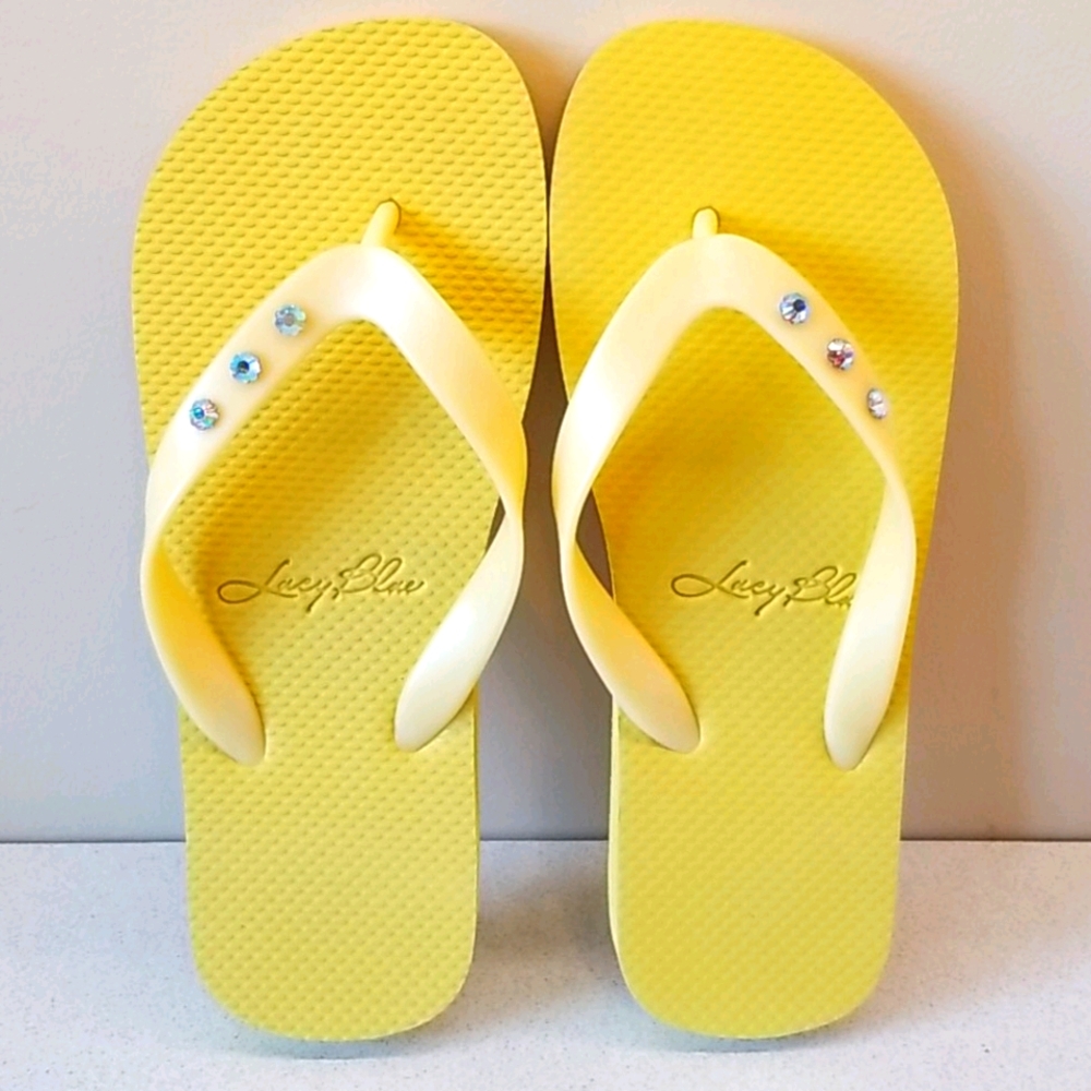 Lucy Blue Swarovski Crystal Flip Flops